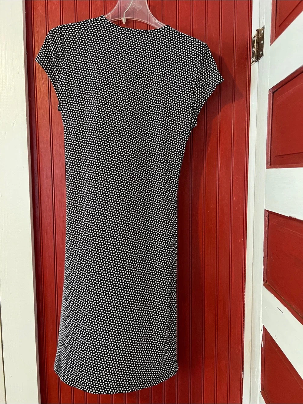 Jones New York Black and White Polka Dot Midi Dress